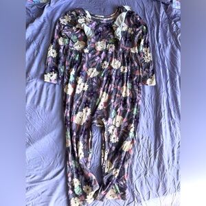 Little sleepies sugar plum ruffle romper